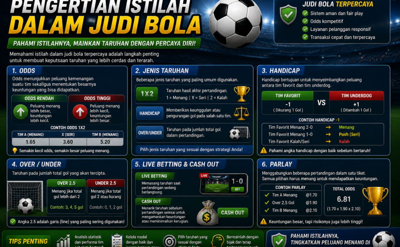 Pengertian Istilah dalam Judi Bola yang Wajib Dipahami Pemula